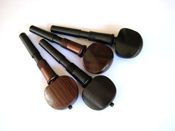 Cello pegs, ebony & rosewood, Swiss & Hill styles.