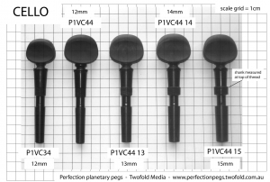 Cello peg dimensions    